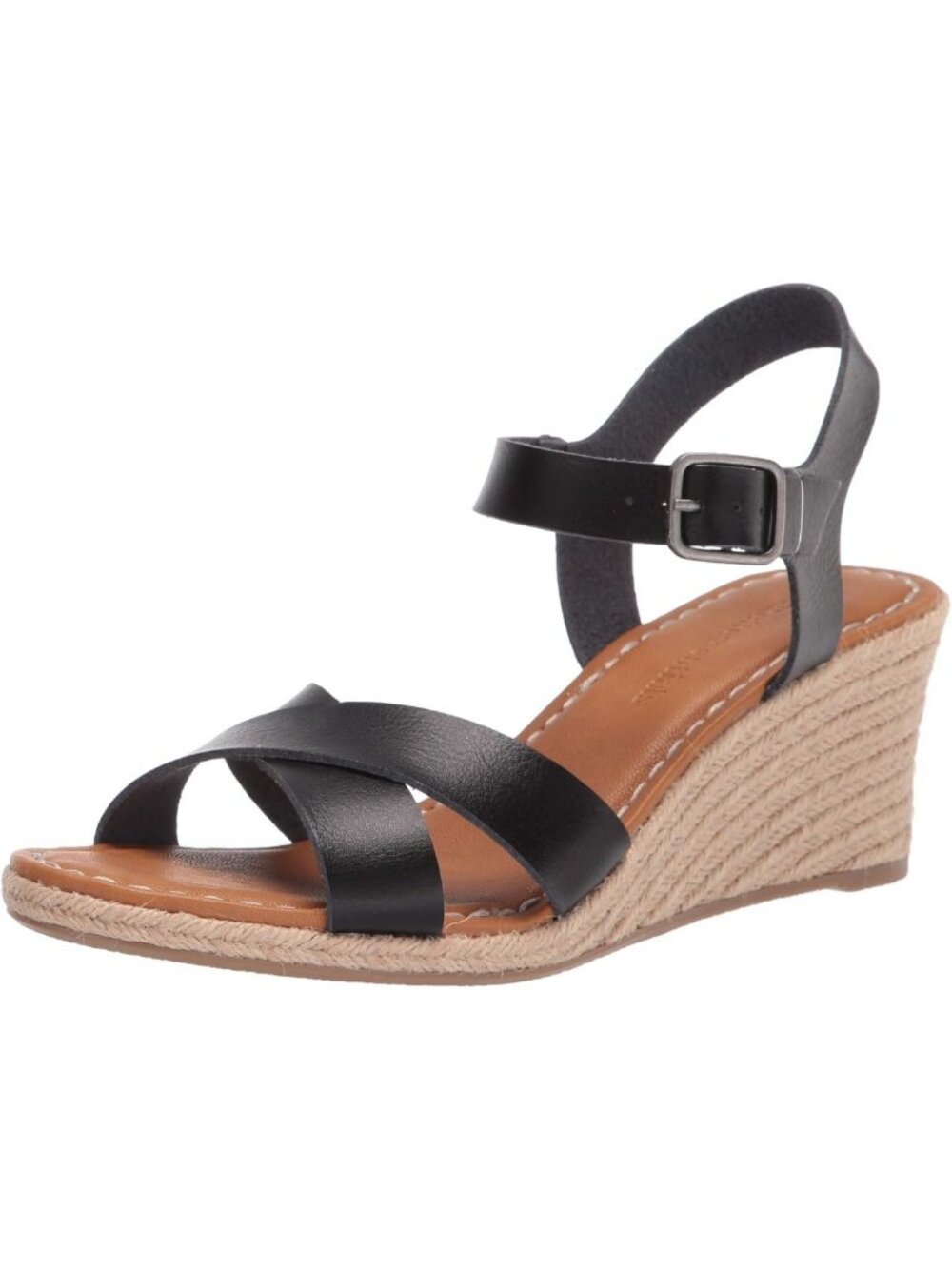 Women's Espadrille Wedge Sandals, Adjustable Buckle & Elastic Strap, Summer